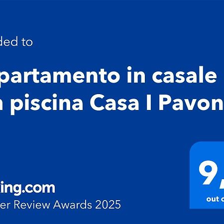 Appartamento In Casale Con Piscina Casa I Pavoni Кьянни Экстерьер фото